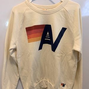 Aviator Nation Cream Colored Female Sweatshirt.